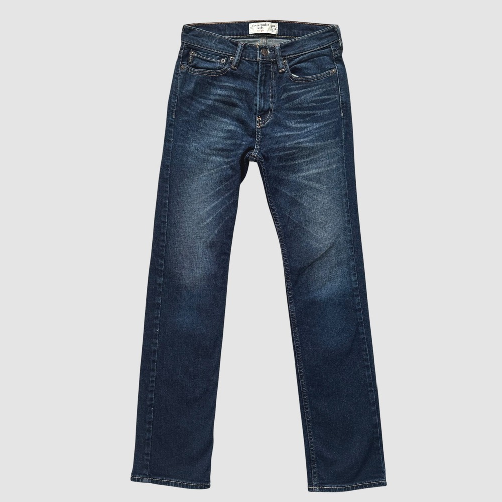 Abercrombie Kids Slim Straight Jeans Dark Sz 13/14 Stretch BTS Preppy School